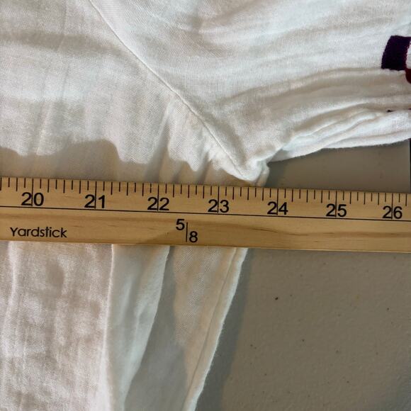 Lane Bryant Women Size 18 White Boho Drawstring Peasant Beach Summer Blouse Tops - Picture 6 of 10